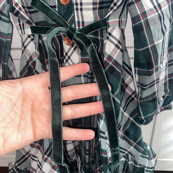 NWT Sweethoney Pine Plaid Holiday Dress- size 4t - Picture 5 of 6